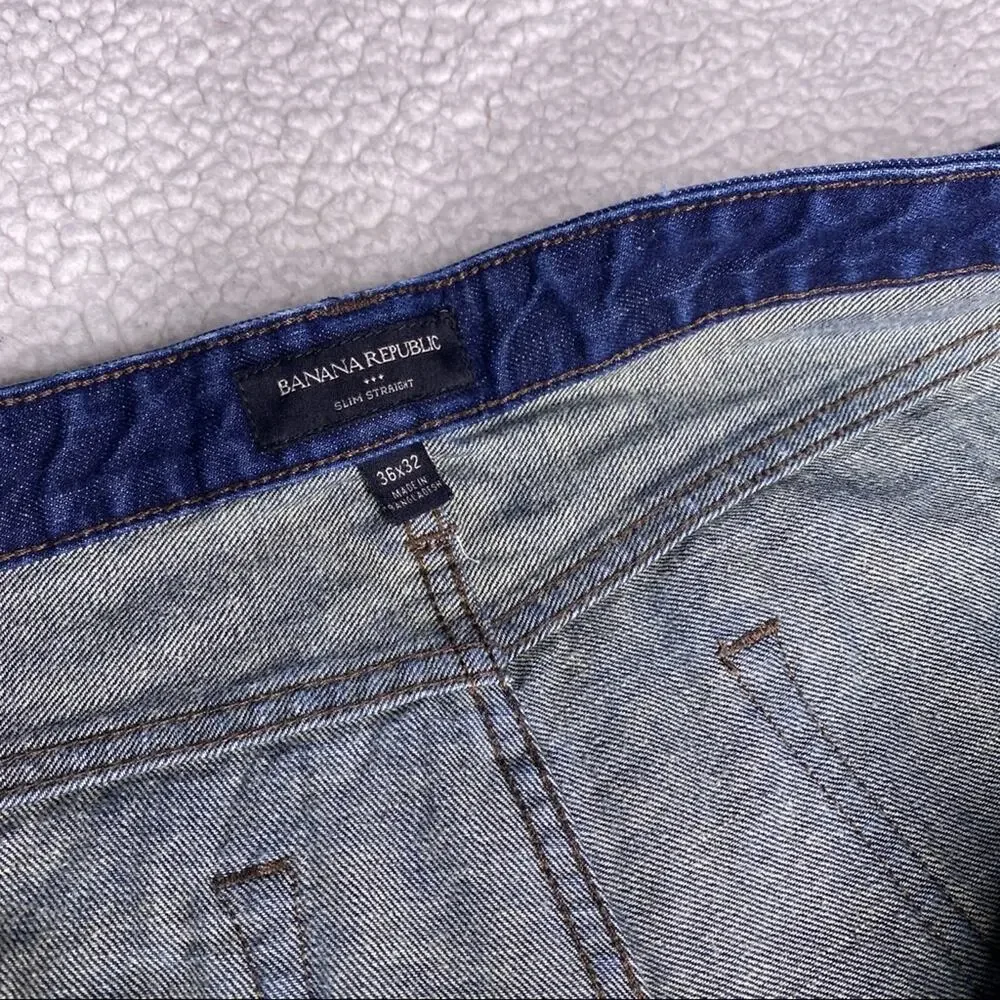 Banana Republic Slim Straight Dark Blue 36x32